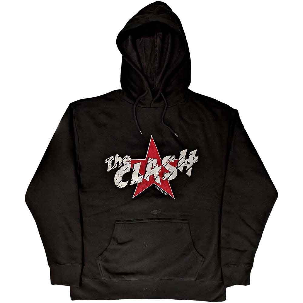 THE CLASH - STAR LOGO - Pullover Hoodie Black