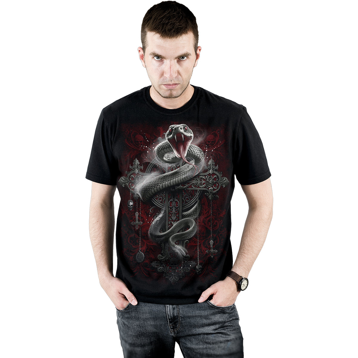GOTHIC SERPENT - Camiseta Negra