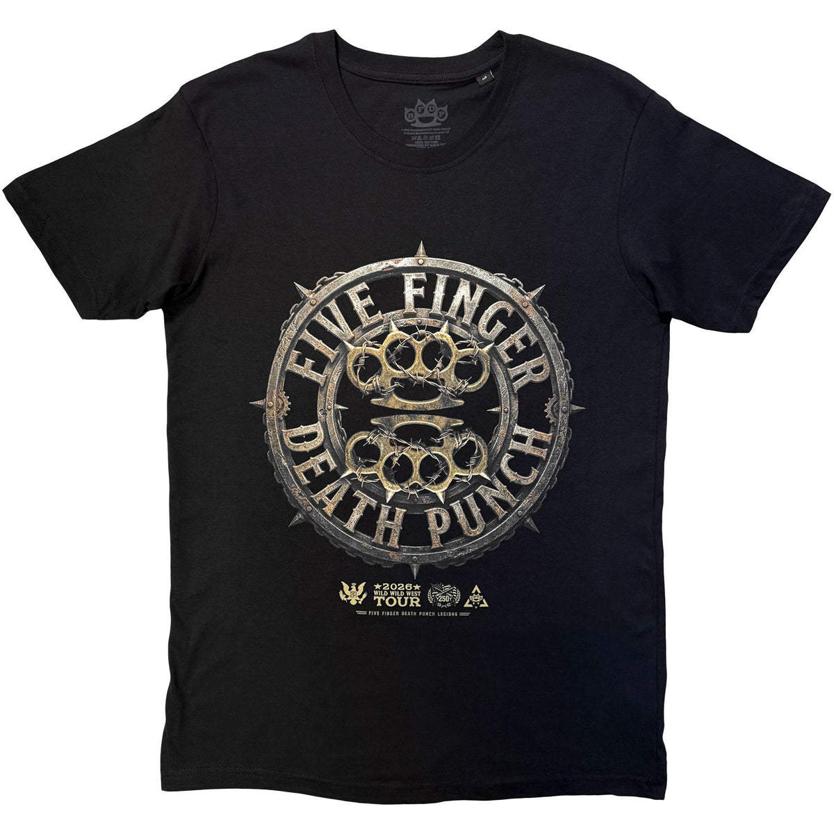 FIVE FINGER DEATH PUNCH - KNUCKLES EMBLEM - T-Shirt Black
