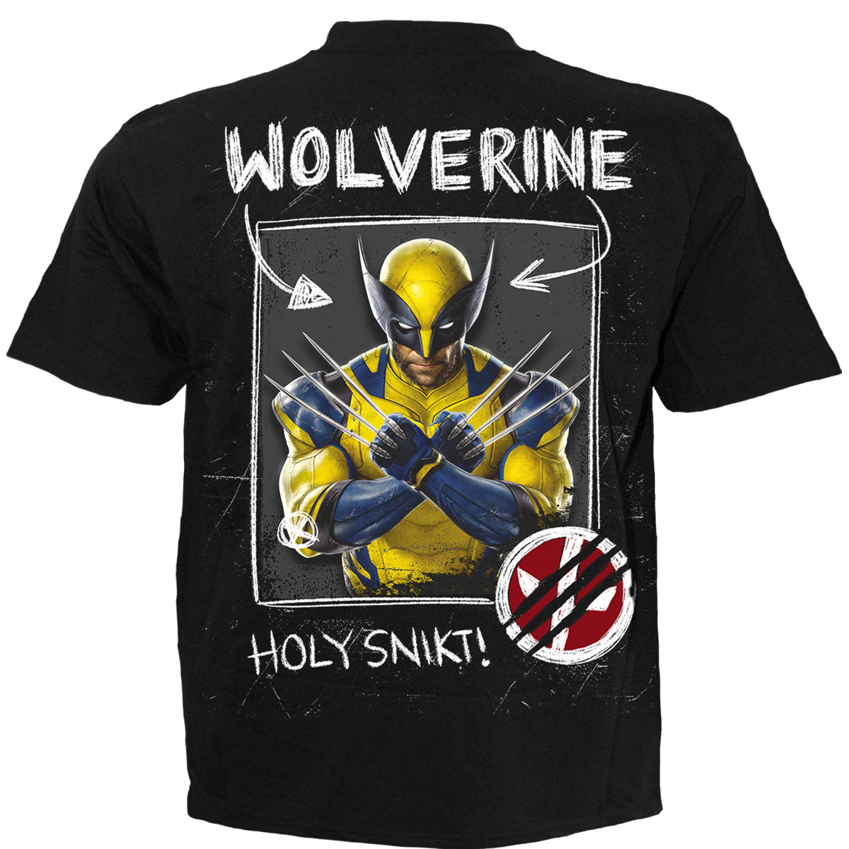 DEADPOOL - SKETCHES DE WOLVERINE - Camiseta Negro