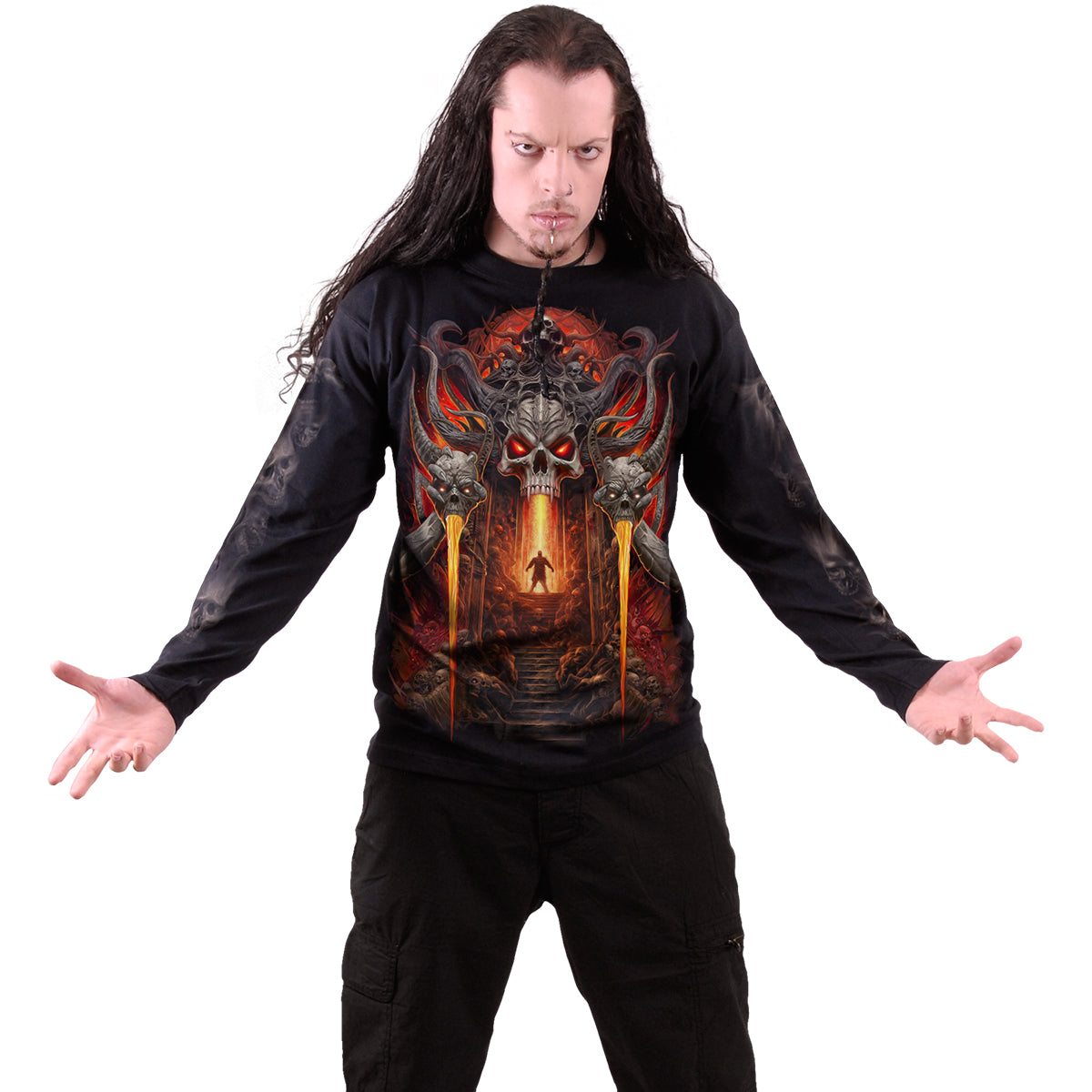 GATES OF HELL - T-shirt à manches longues noir
