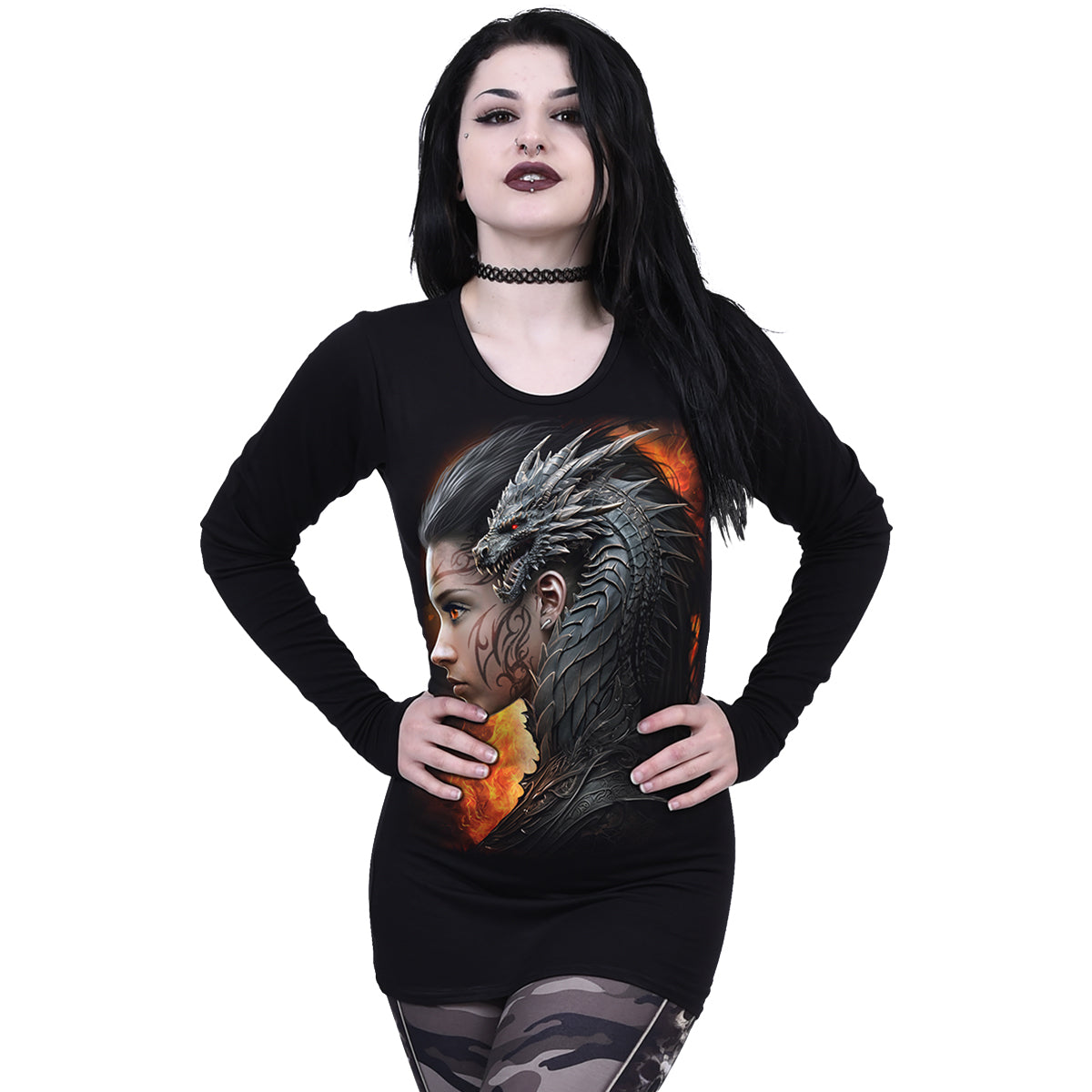 DRACO QUEEN - Baggy Top Black
