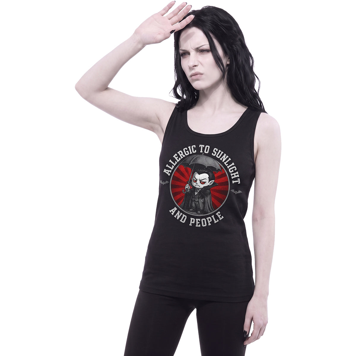ALLERGIEN – Razor Back Top, schwarz