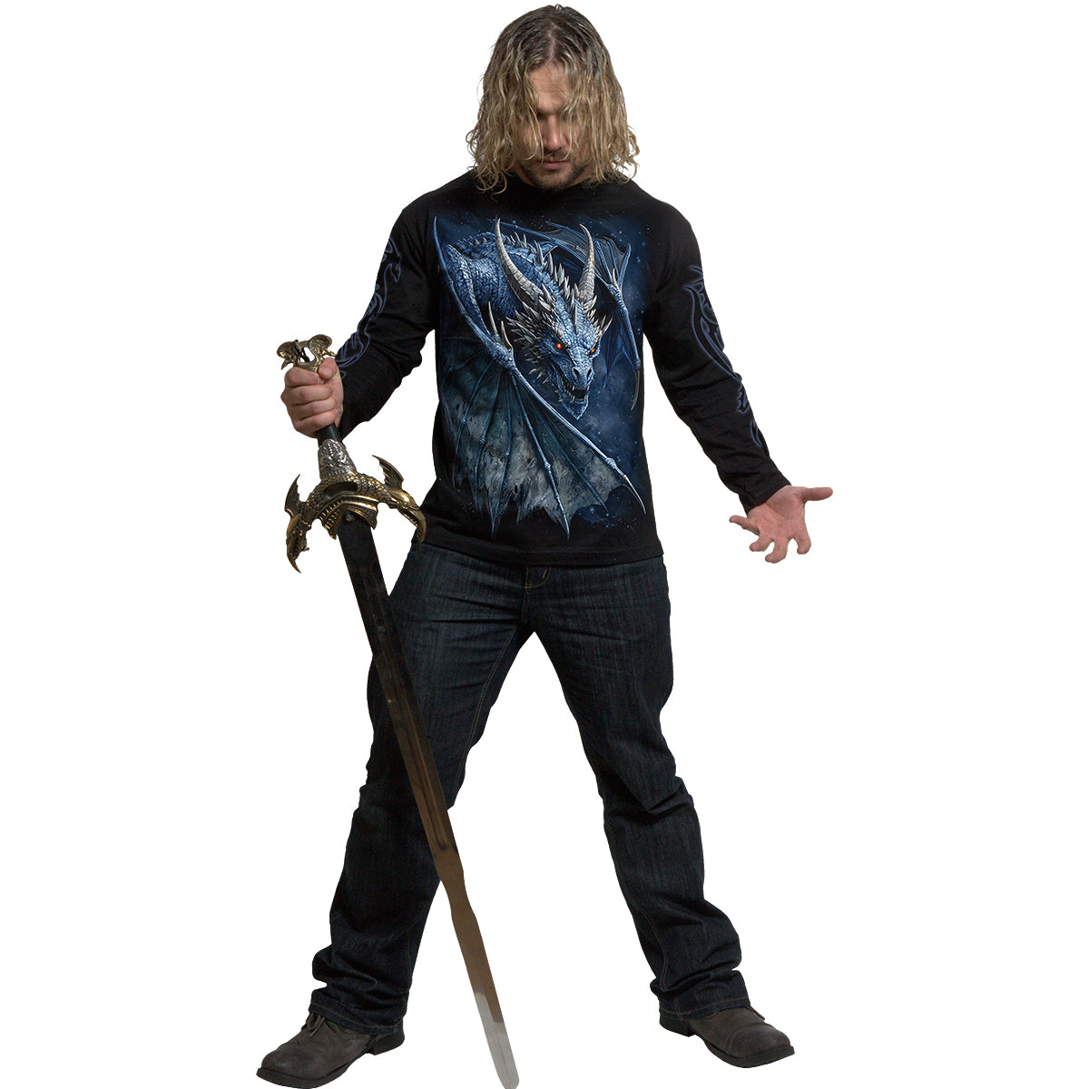 STORM DRAGON - T-shirt à manches longues noir