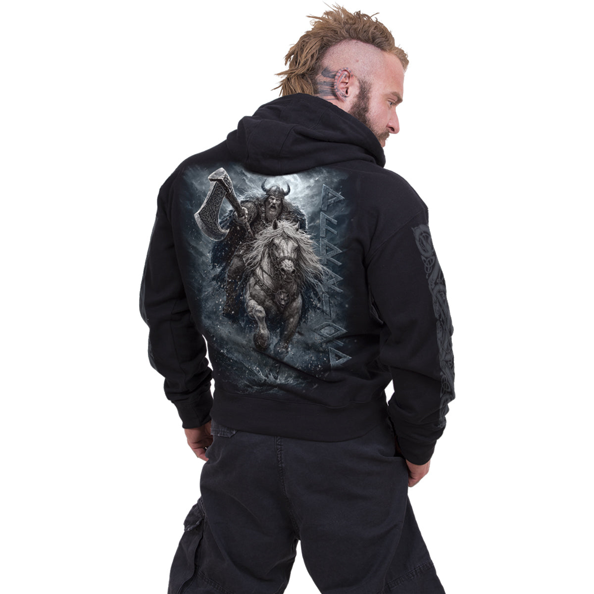 VIKING RAMPAGE – Kapuzenpulli Schwarz