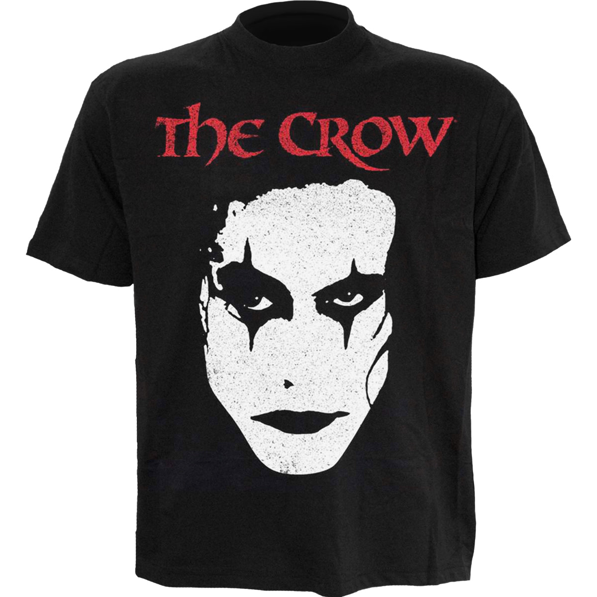 The Crow Face Front Print T Shirt Black Spiral Direct