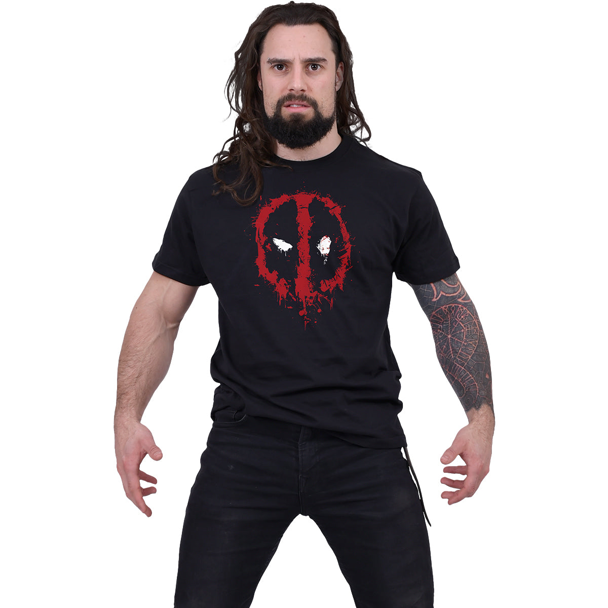 MARVEL DEADPOOL - SPLAT - Front Print T-Shirt Schwarz