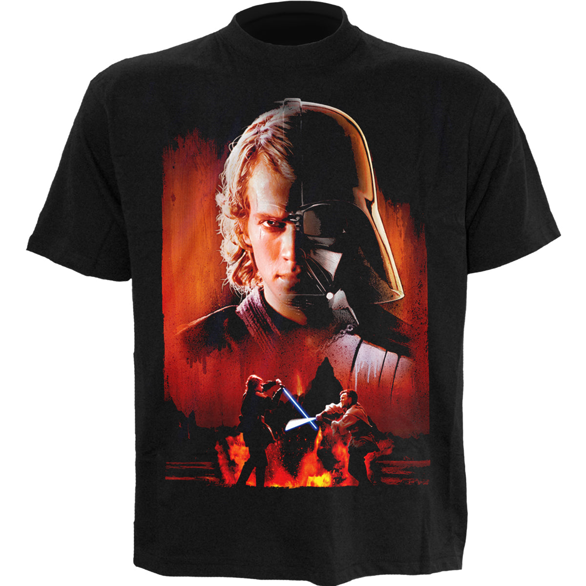 START WARS - ANAKIN - Front Print T-Shirt Black