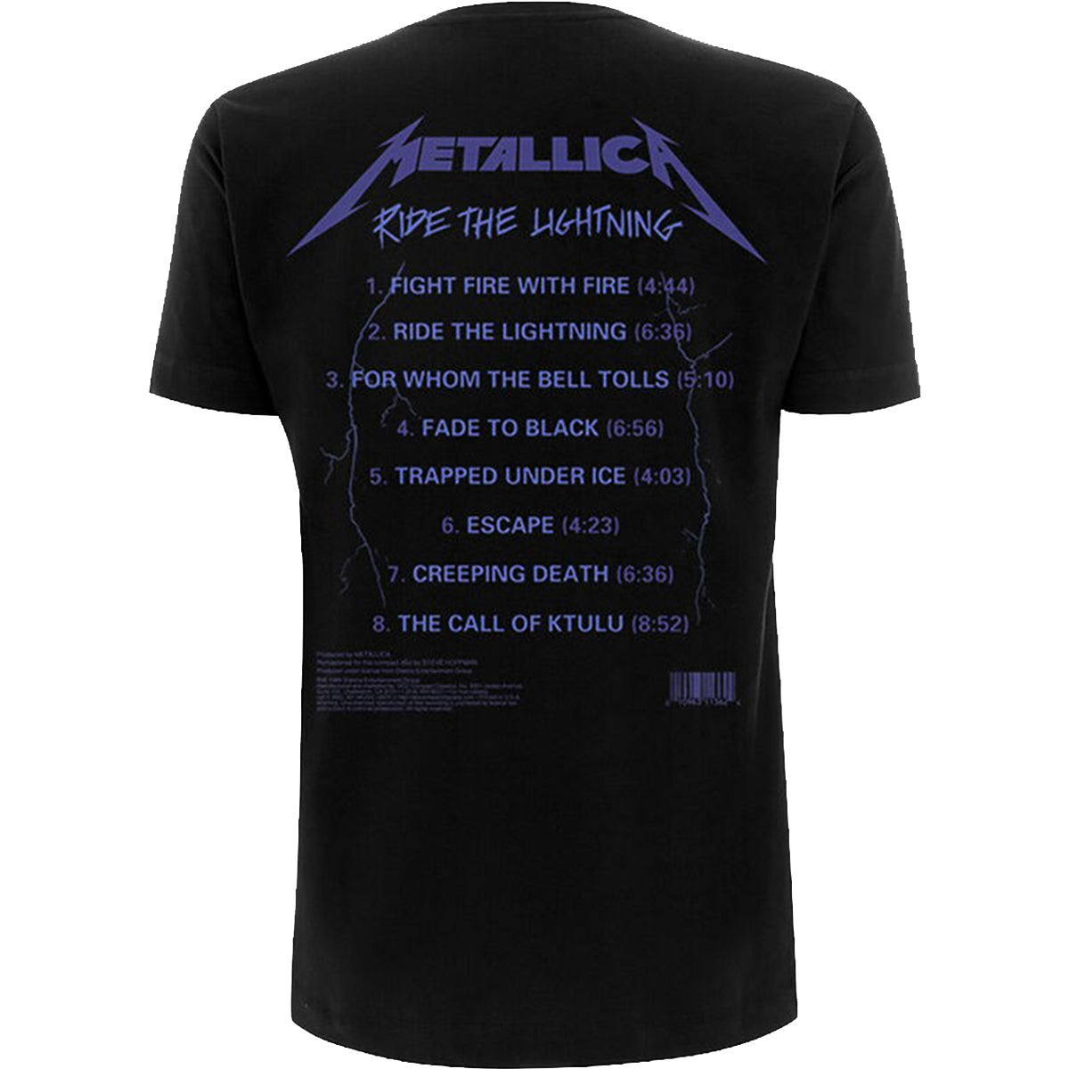 METALLICA - RIDE THE LIGHTENING TRACKS - Maglietta nera