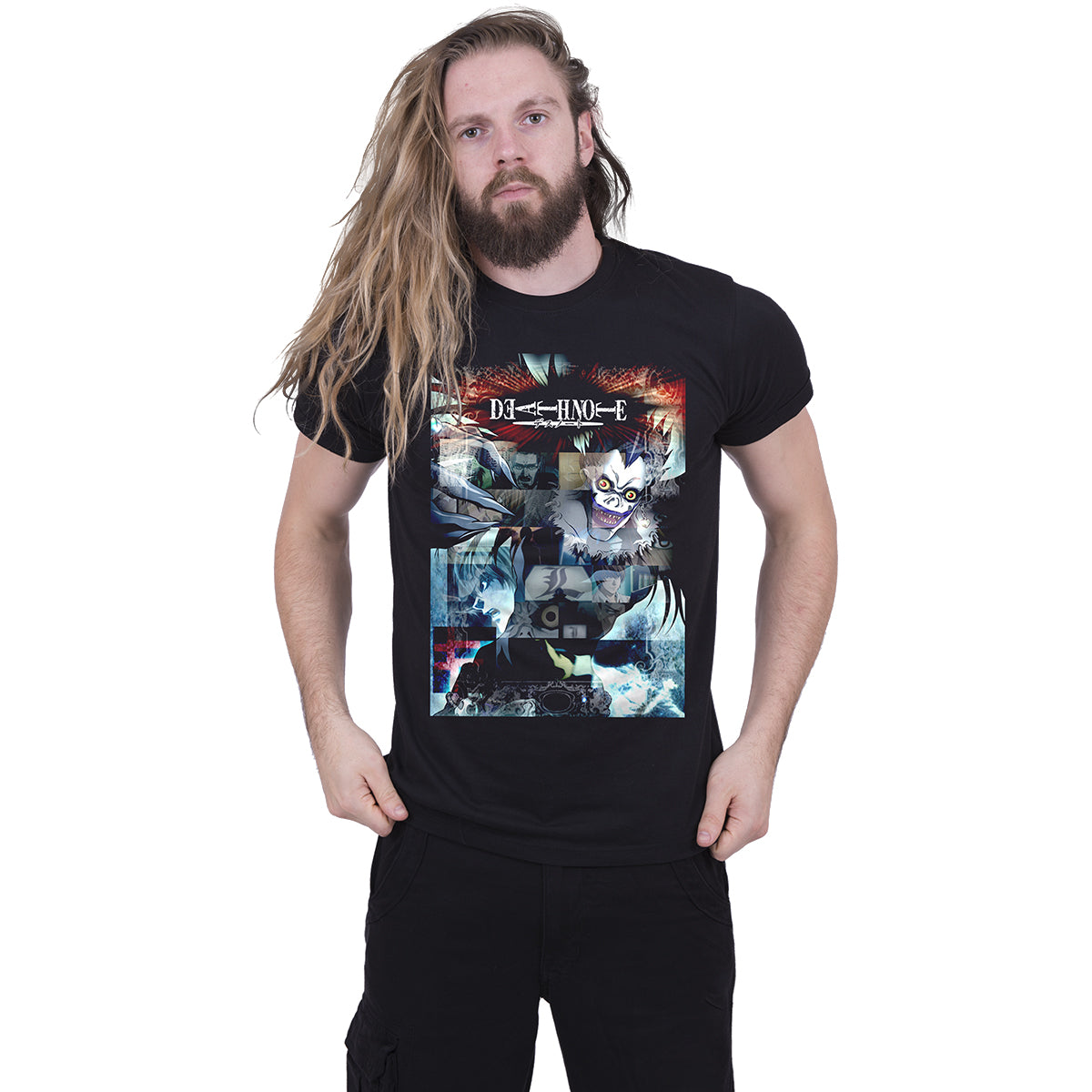 DEATH NOTE - GLITCH - Front Print T-Shirt Black