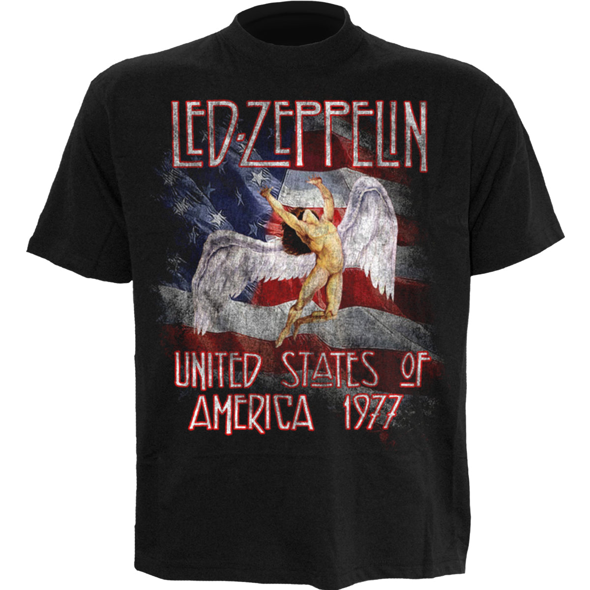 Led Zeppelin Men's Photo III T-Shirt - Officially Licensed Band Merch Black Tee, Regular Fit Cotton