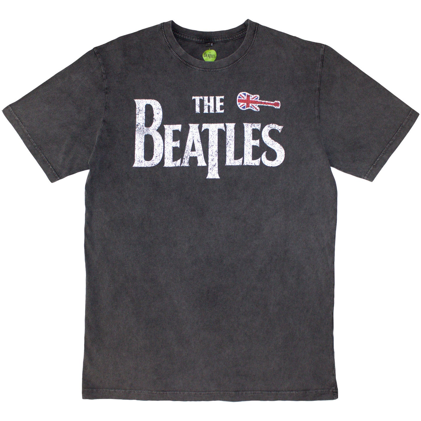 BEATLES, THE - GUITAR & DROP T - Stone Wash T-Shirt Grey