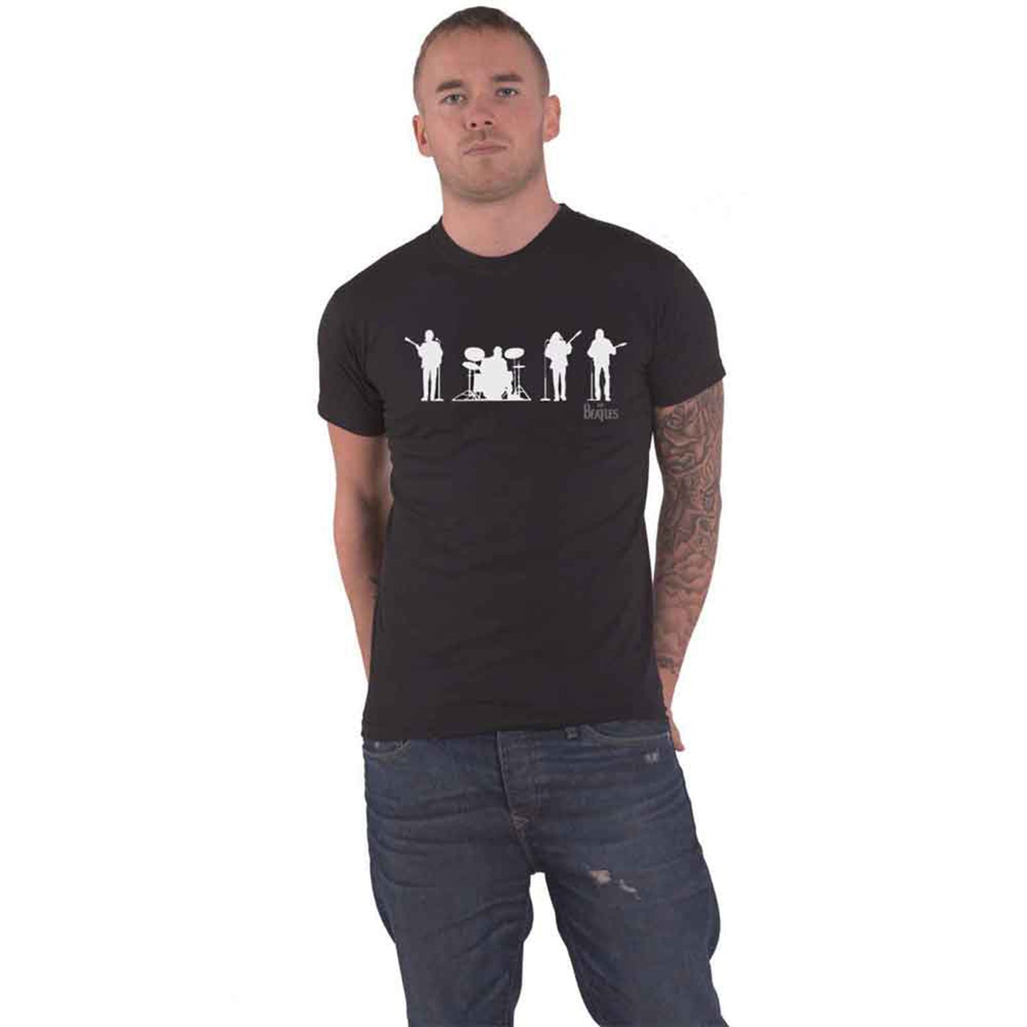 BEATLES, THE - SAVILLE ROW LINE UP SILHOUETTE - T-Shirt Black