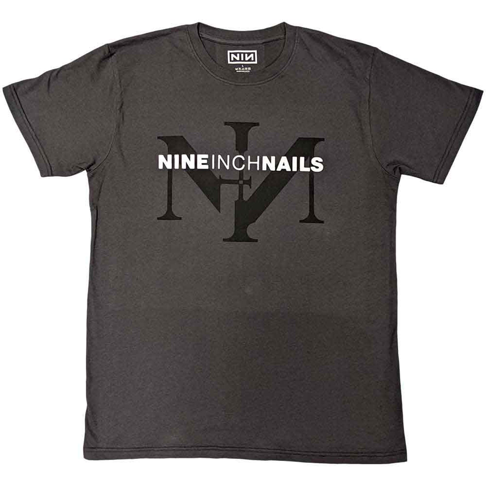 NINE INCH NAILS - ICON &amp; LOGO - T-Shirt Grey