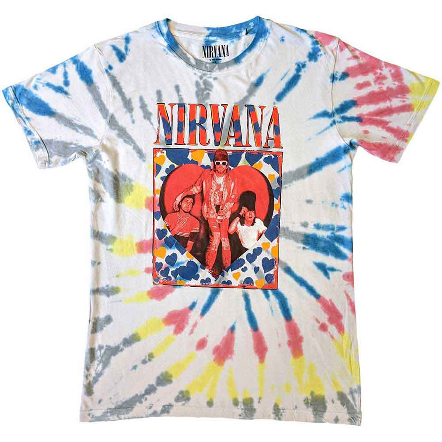 NIRVANA - HEART - T-Shirt White (Wash Collection)