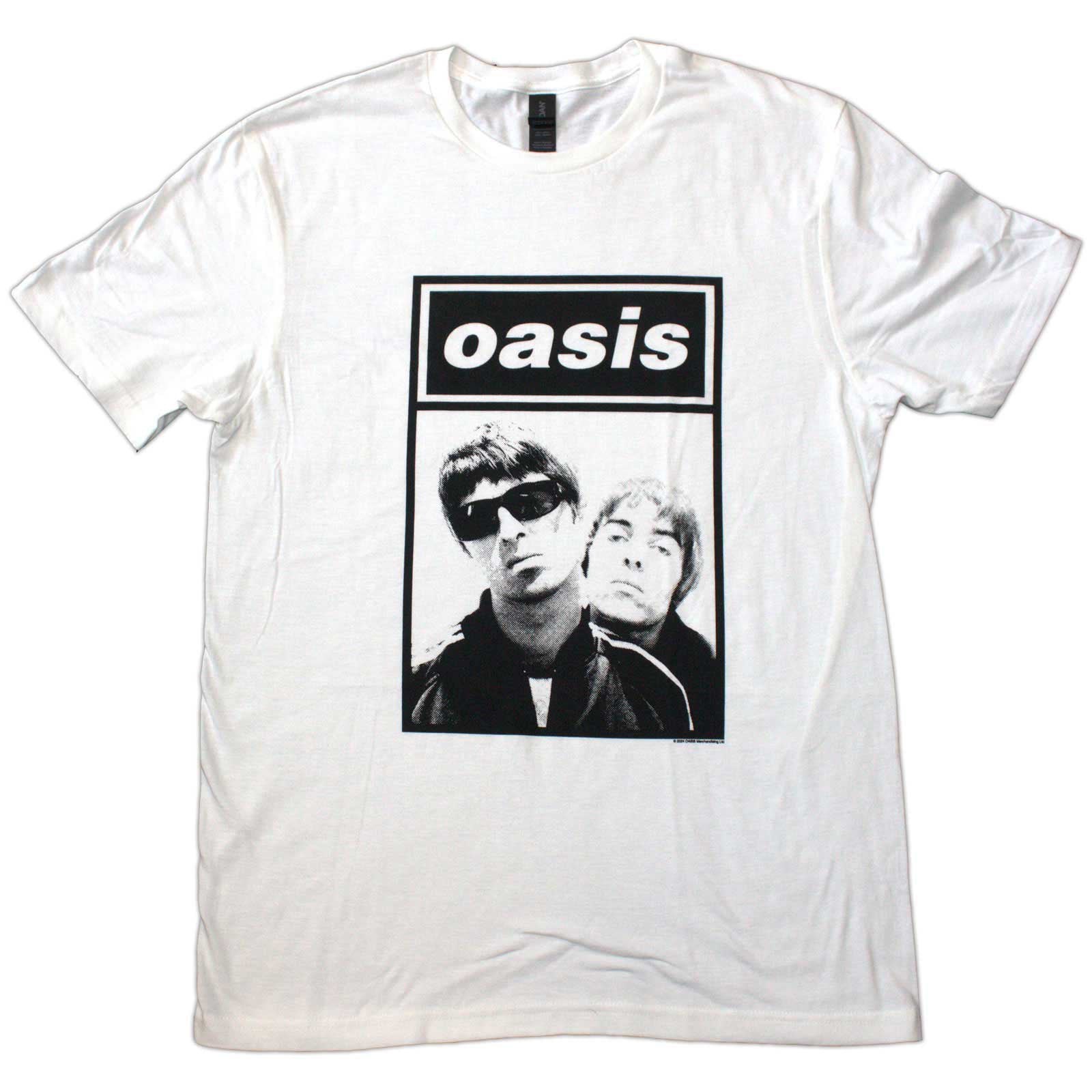 OASIS Noel&Liam Boxed Photo　オフィシャル Tシャツ OASIS - NOEL & LIAM BOXED PHOTO - T-Shirt White