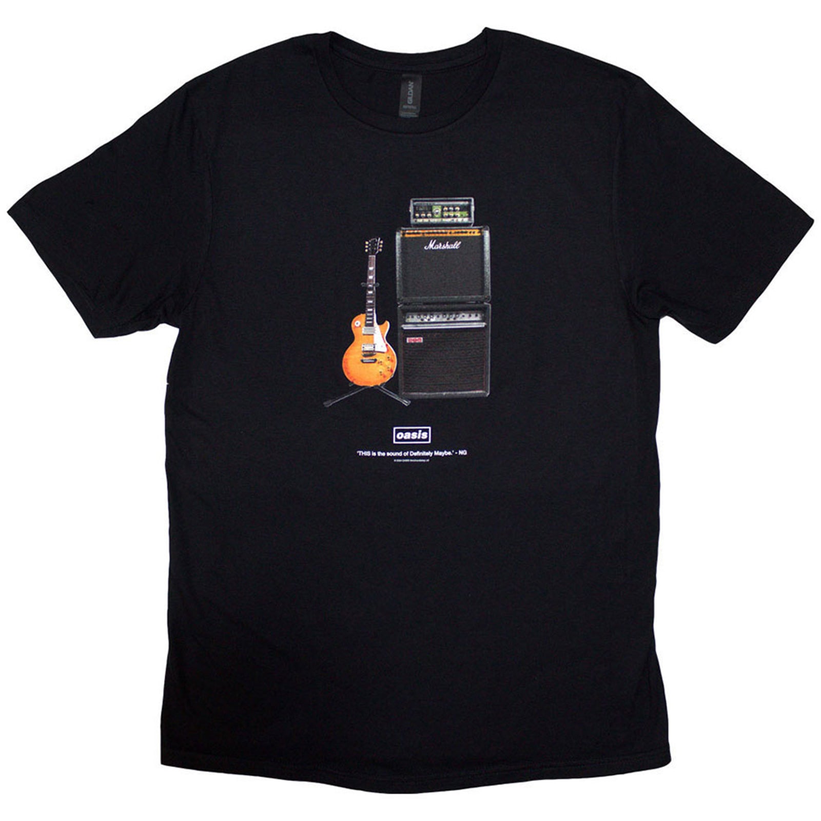 OASIS - DEFINITELY MAYBE GUITAR - T-Shirt Black