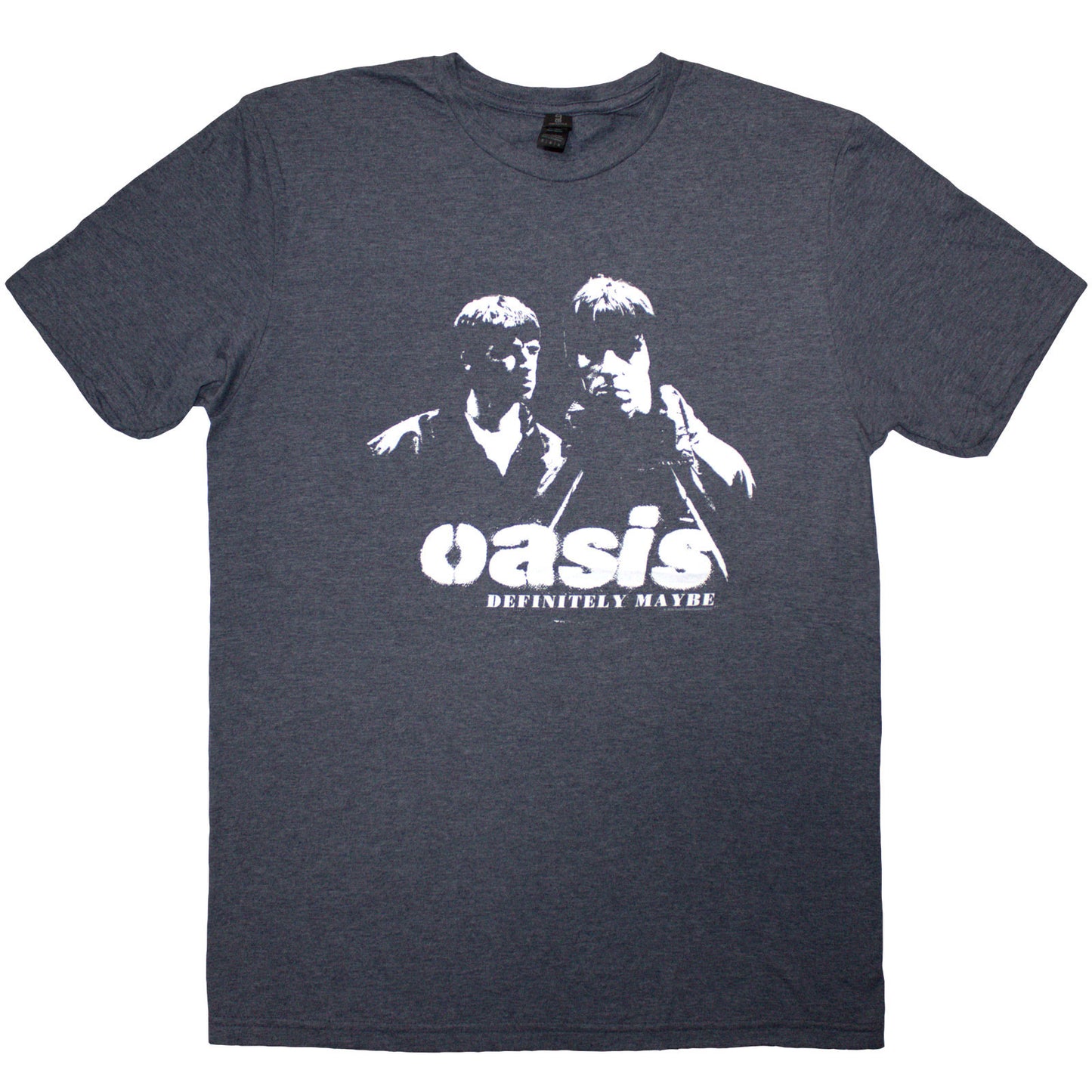 OASIS - DEFINITELY MAYBE PHOTO STENCIL - T-Shirt Blue