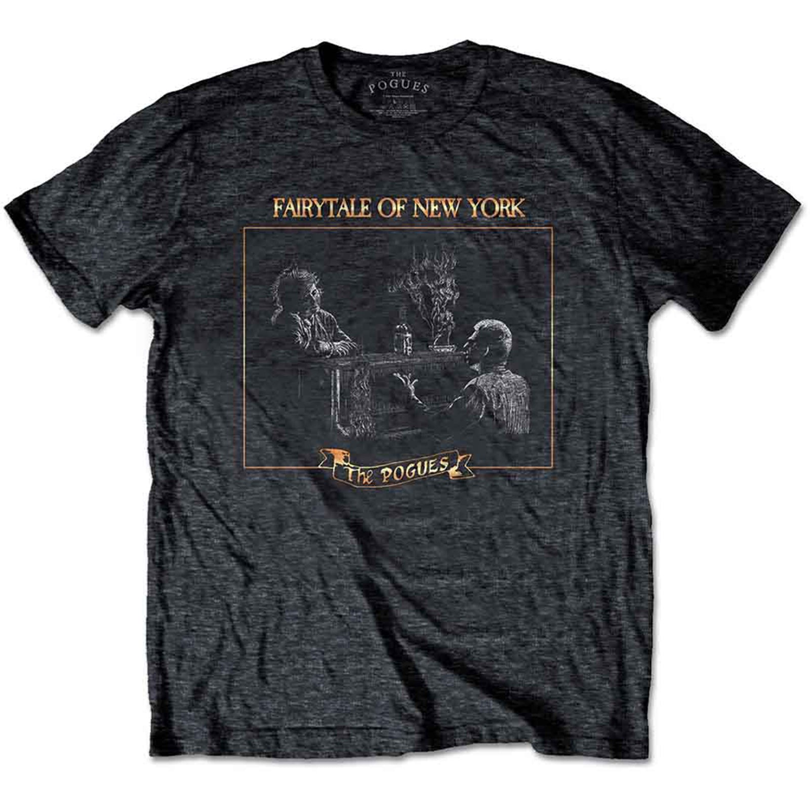 THE POGUES - FAIRYTALE PIANO - T-Shirt Grey