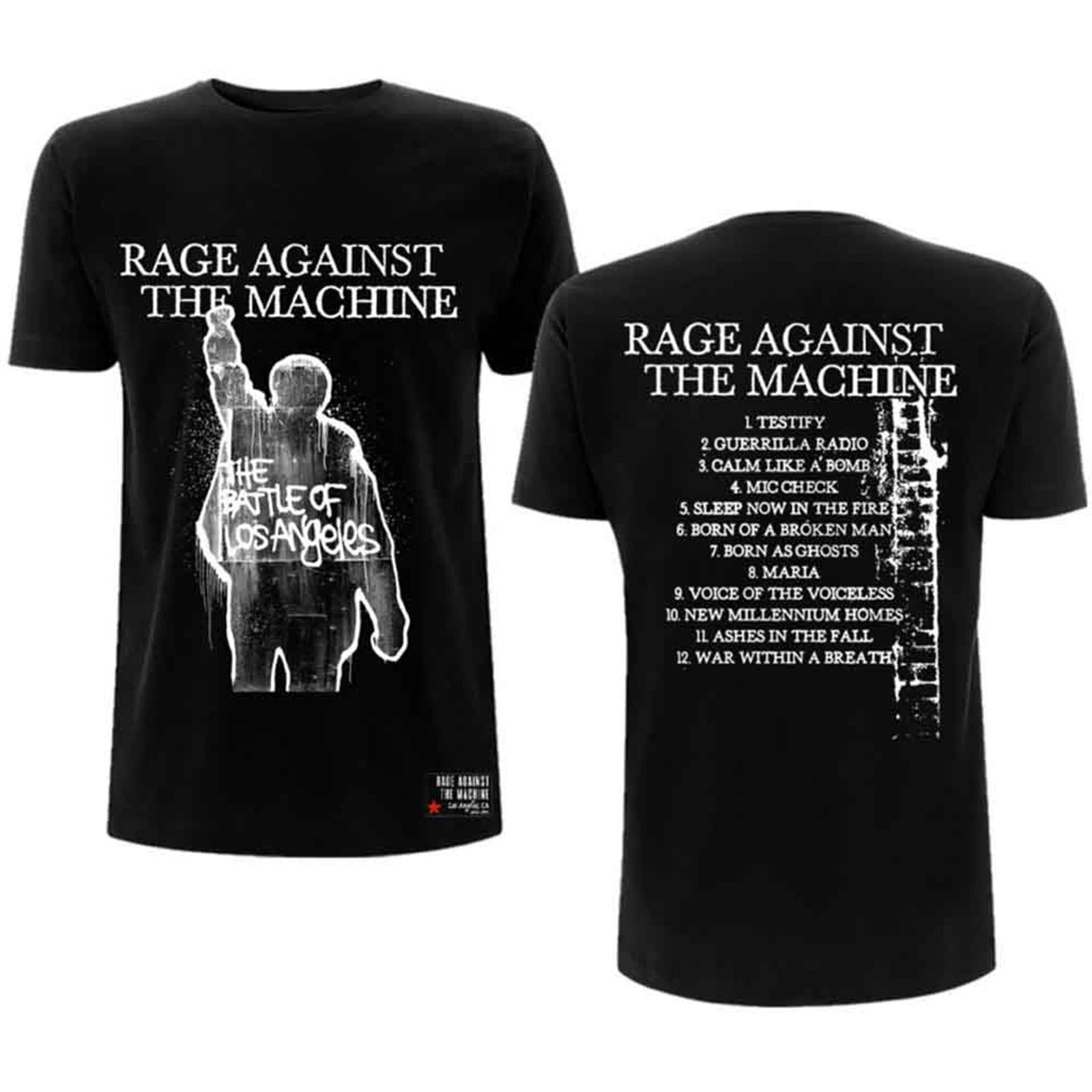 RAGE AGAINST THE MACHINE - BOLA ALBUM COVER - T-Shirt Black (Back Prin