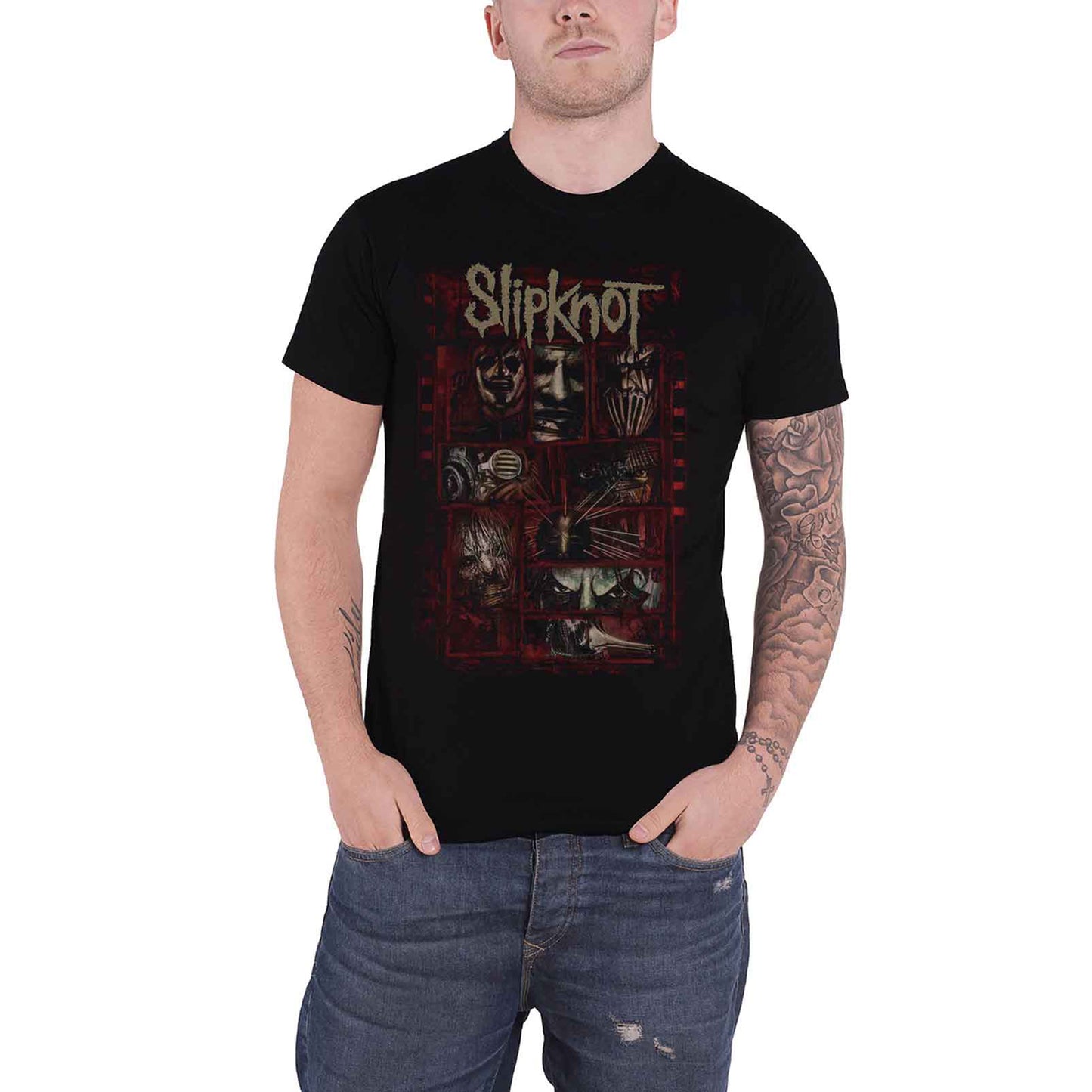SLIPKNOT - SKETCH BOXES - T-Shirt Black (Back Print)