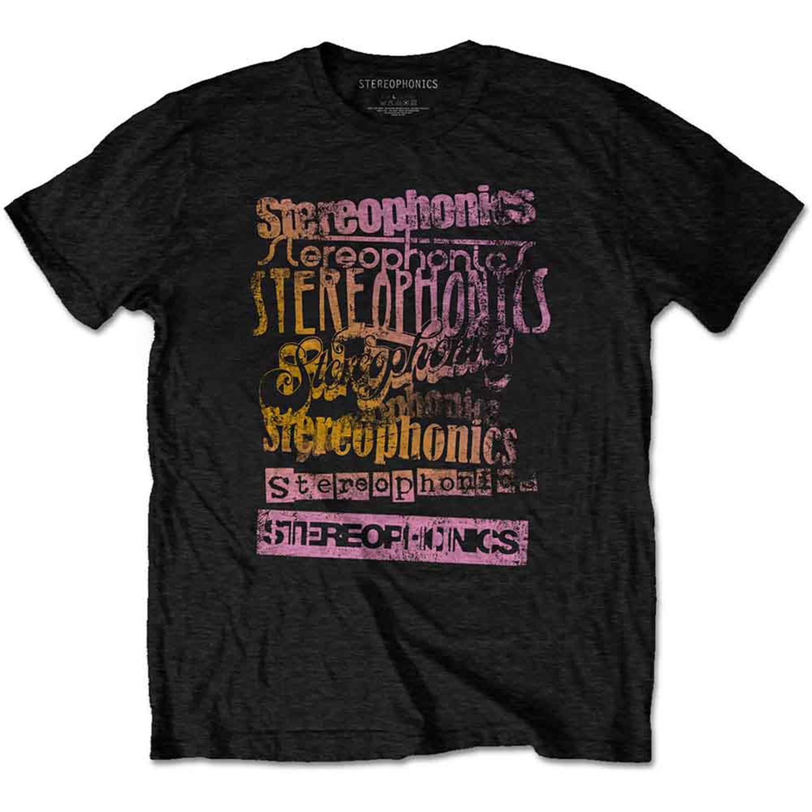 Stereophonicsステレオフォニックス アーティストシャツ Tシャツ STEREOPHONICS - LOGOS - T-Shirt Black