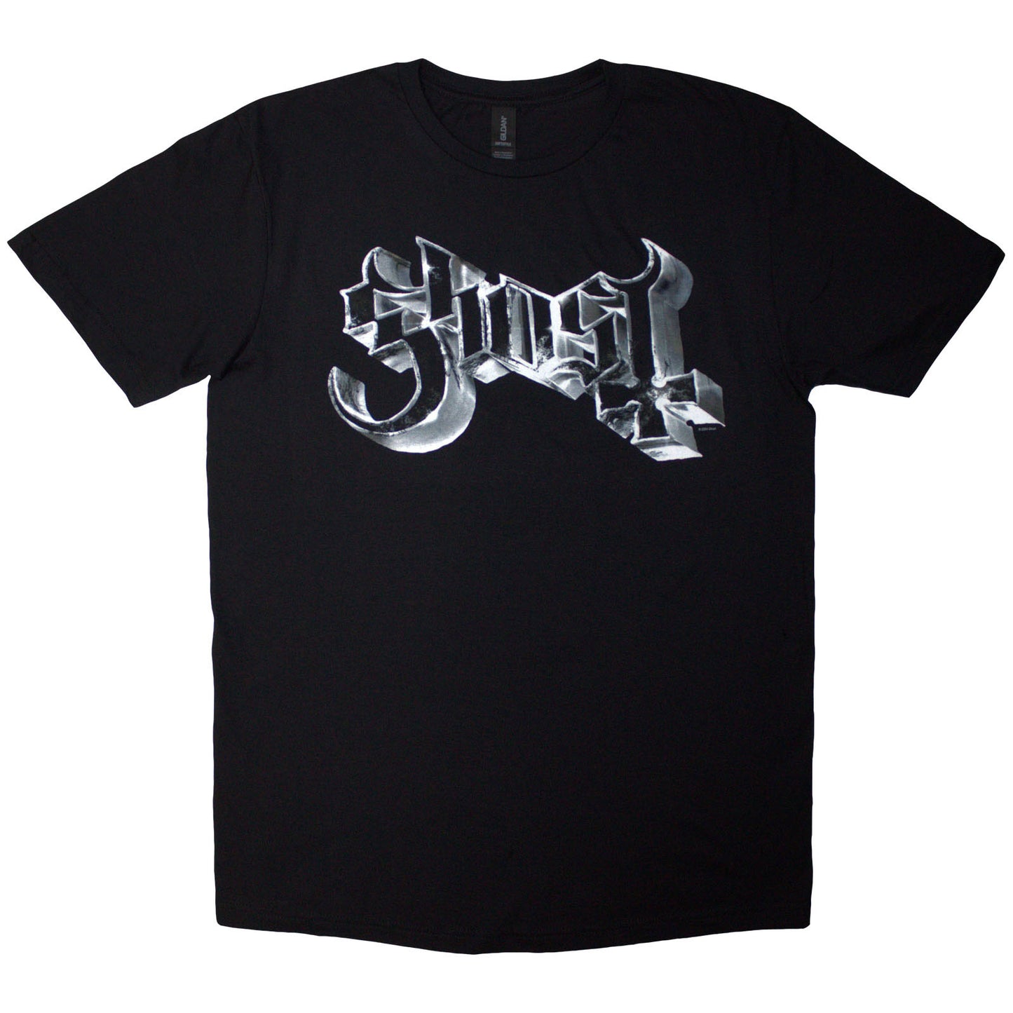 GHOST - CHROME LOGO - T-Shirt Black