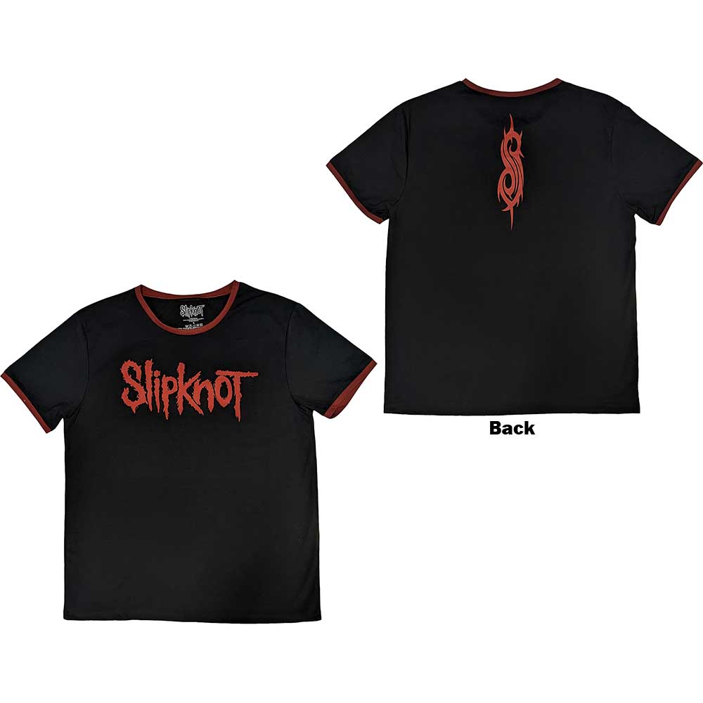 SLIPKNOT - LOGO - Ringer T-Shirt Black