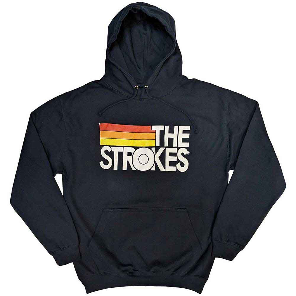 THE STROKES - LOGO & STRIPES - Pullover Hoodie Blue