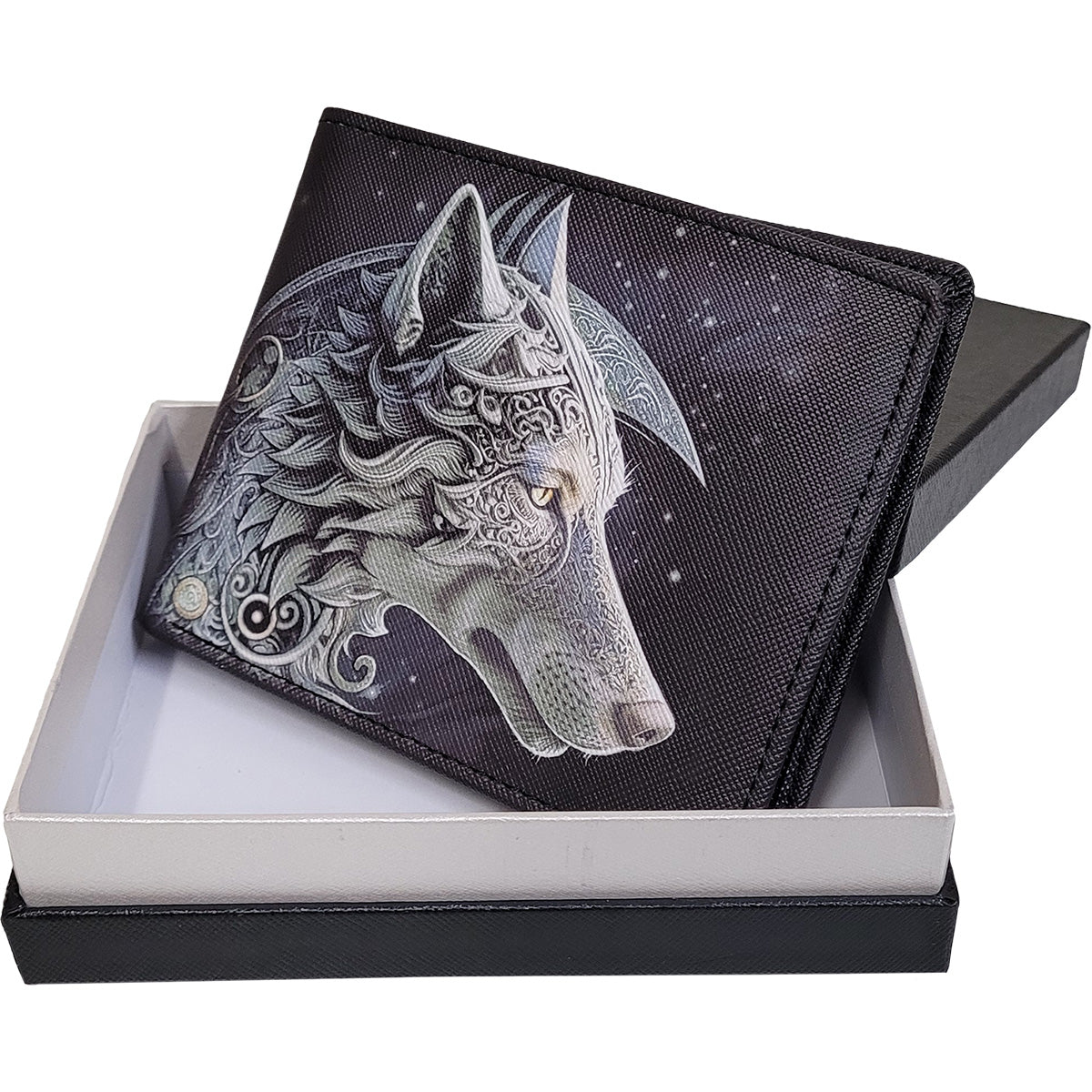 CELTIC WOLF - BiFold Wallet with RFID Blocking and Gift Box