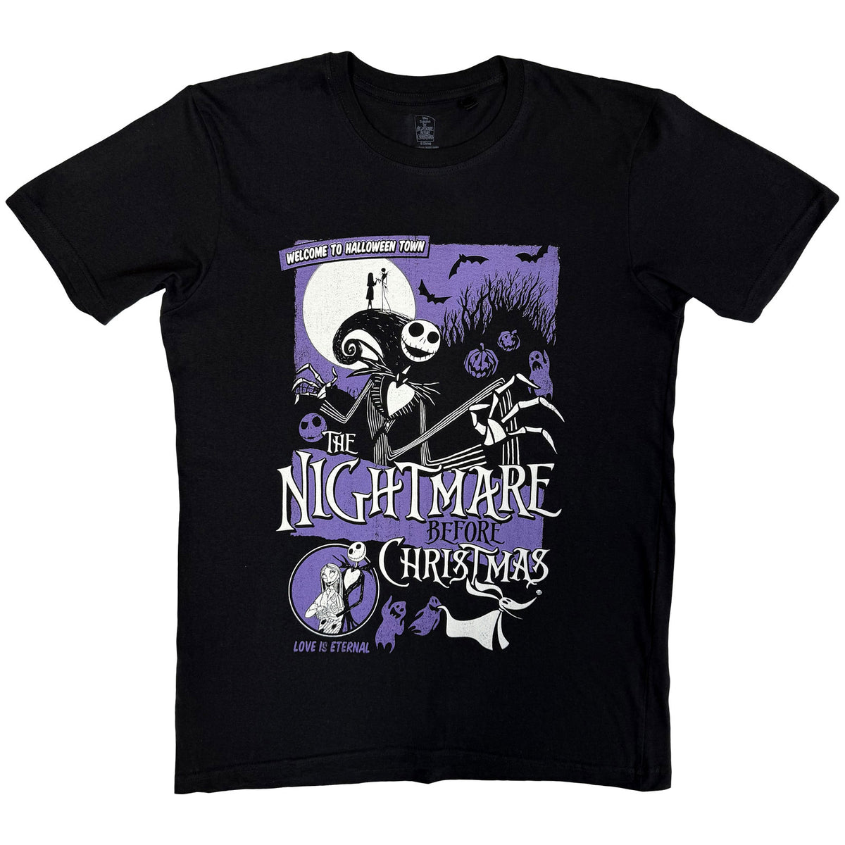 THE NIGHTMARE BEFORE CHRISTMAS - WELCOME TO HALLOWEEN TOWN - T-Shirt Black