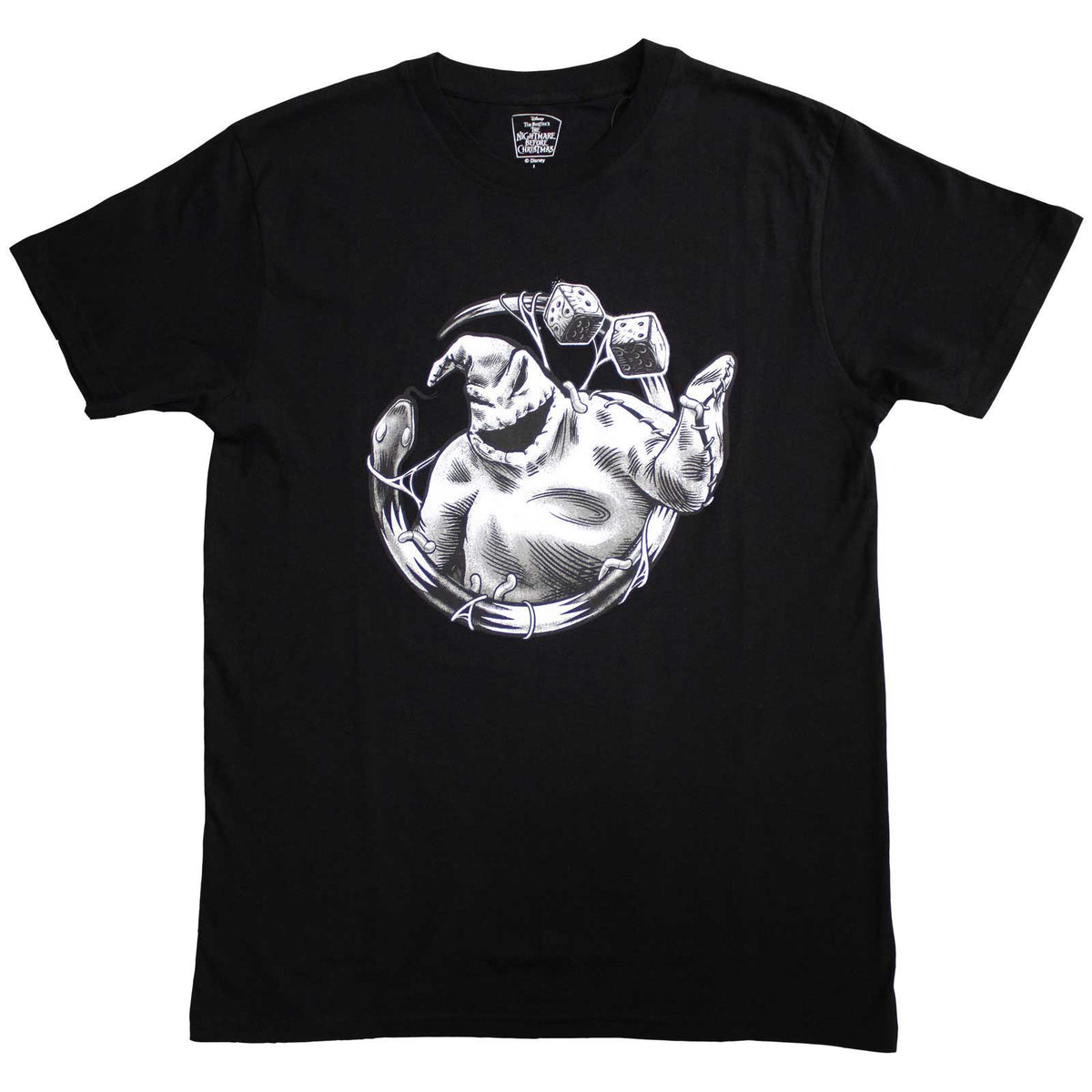 THE NIGHTMARE BEFORE CHRISTMAS - OOGIE ROLL - T-Shirt Black