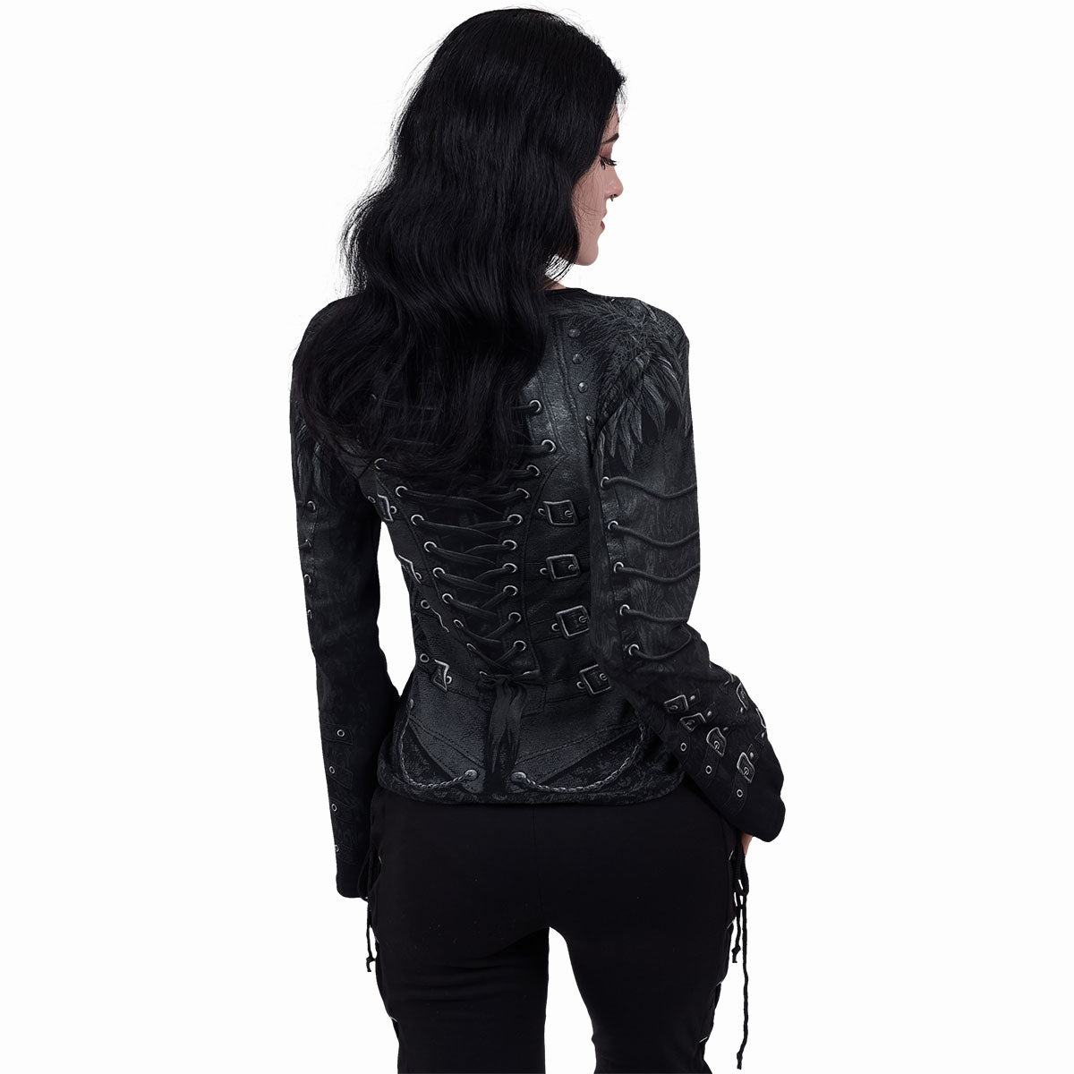 GOTHESS WRAP - All Over Baggy Top Noir