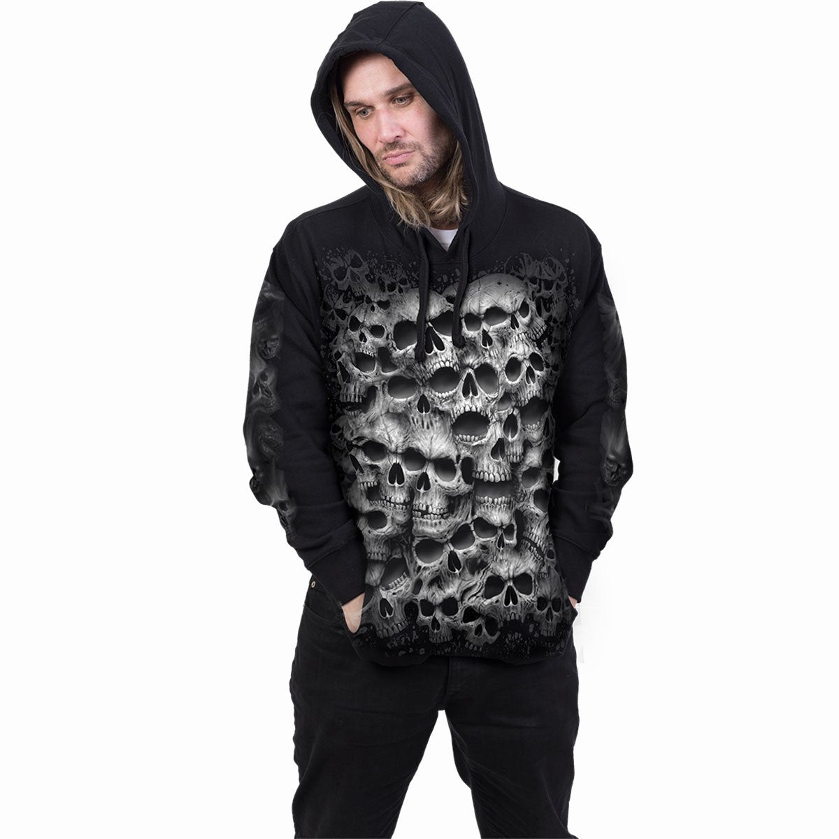 TWISTED SKULLS - Hoody Black