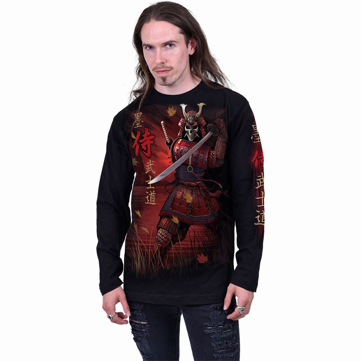 SAMURAI - Maglietta a maniche lunghe nera