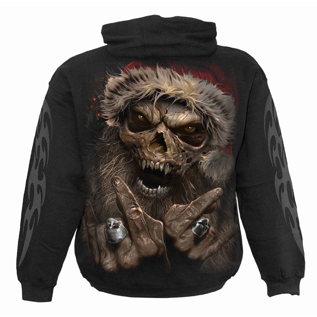 ROCK SANTA - Hoody Black - Spiral USA