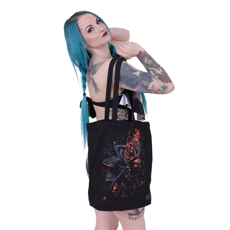 BURNT ROSE - Bag 4 Life - Bolsa Tote de Lona 80z Asa Larga