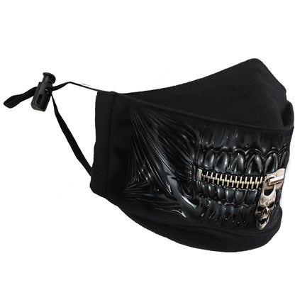 ZIPPED MOUTH - Premium Cotton Fashion Mask with Adjuster