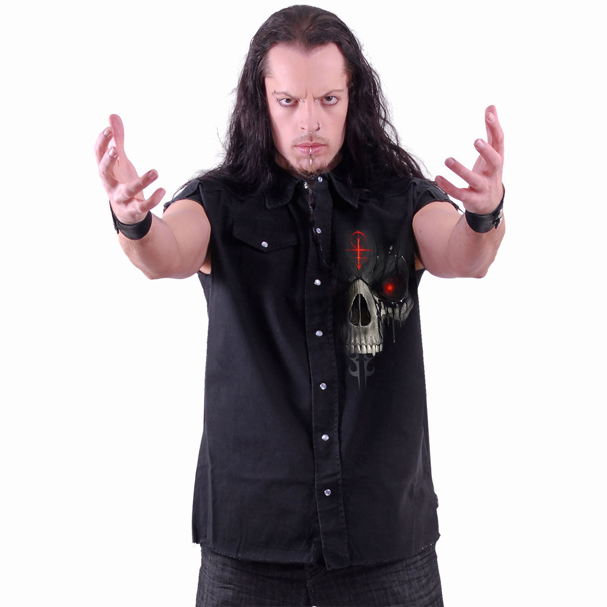 DARK DEATH - Ärmelloser Stone Washed Worker Schwarz