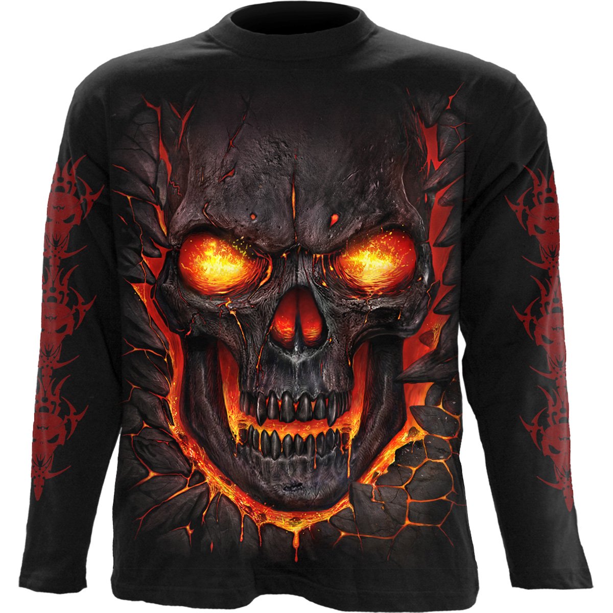 SKULL LAVA Longsleeve T-Shirt Black - Main Image