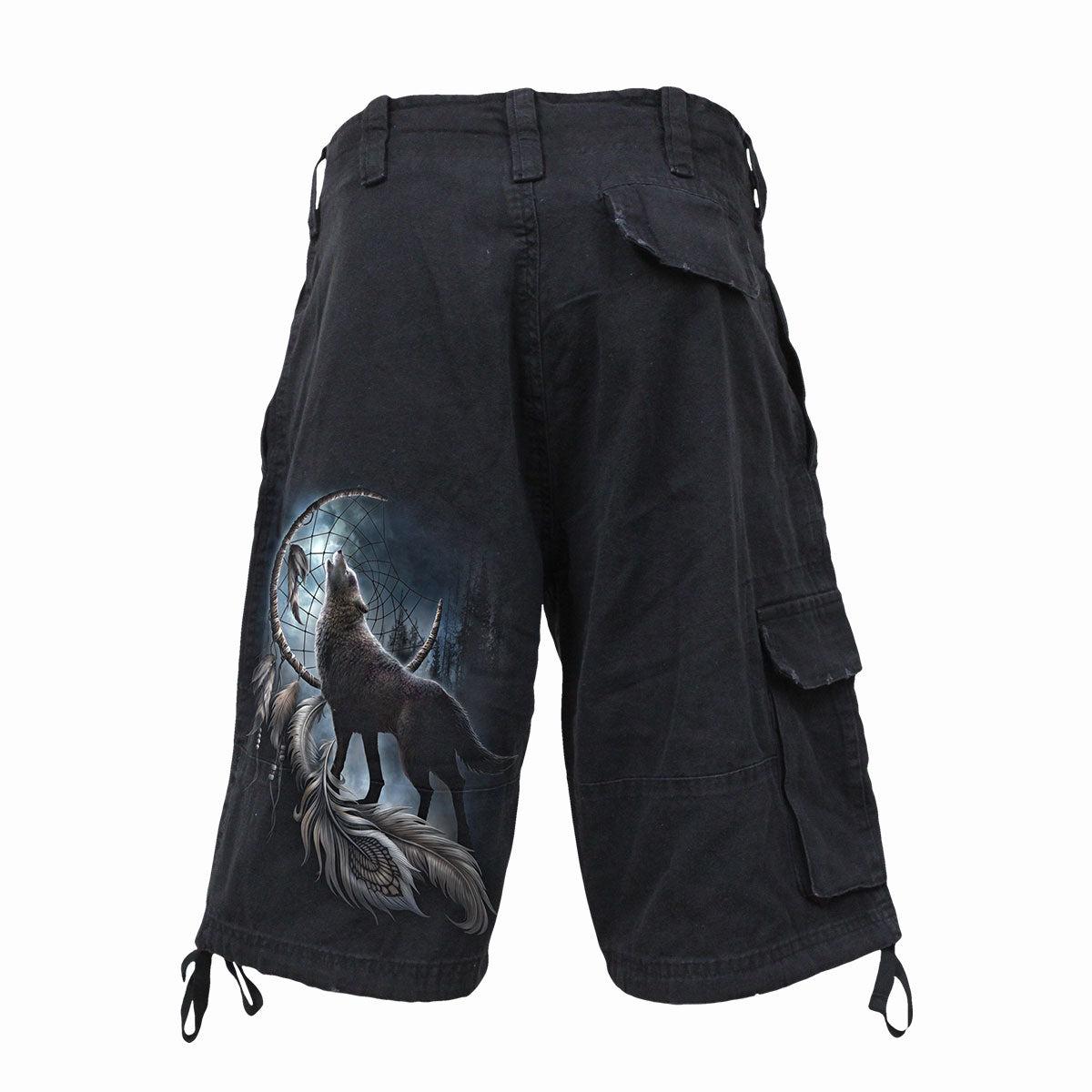 FROM DARKNESS - Pantaloncini Cargo vintage neri