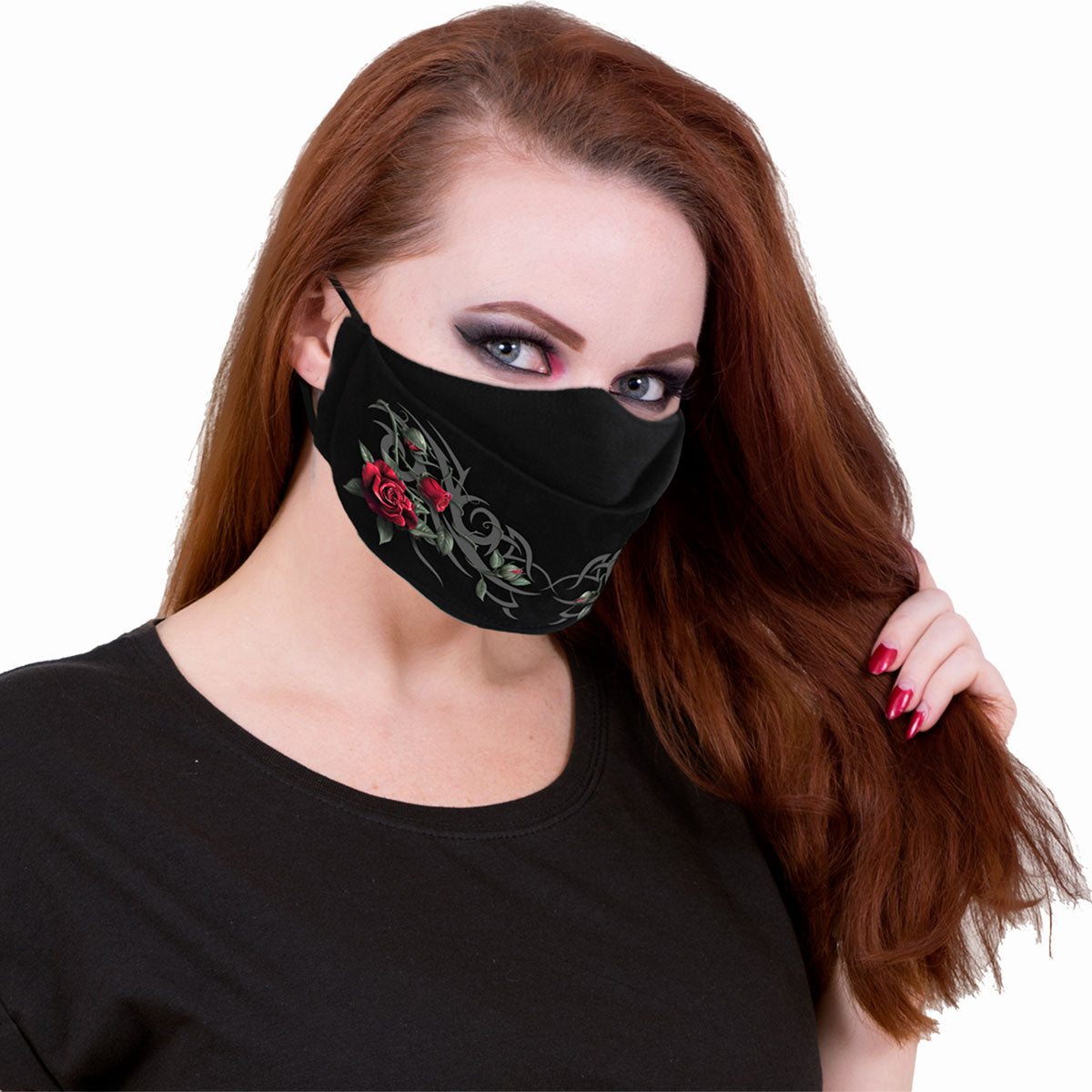 TRIBAL ROSE - Premium Cotton Fashion Mask with Adjuster