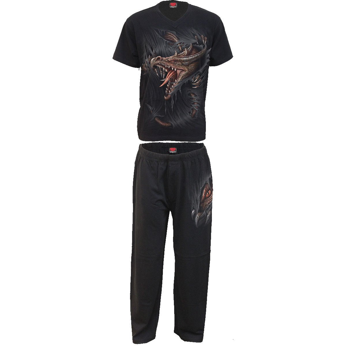 BREAKING OUT - 4pc Mens Gothic Pyjama Set - Spiral USA