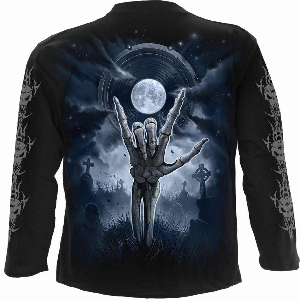 GRIM ROCKER - Langarm T-Shirt Schwarz