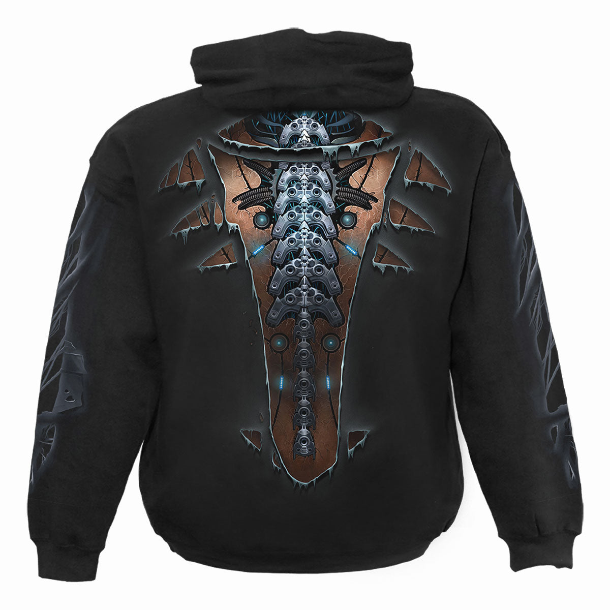 CYBER SKIN - Felpa con cappuccio nera