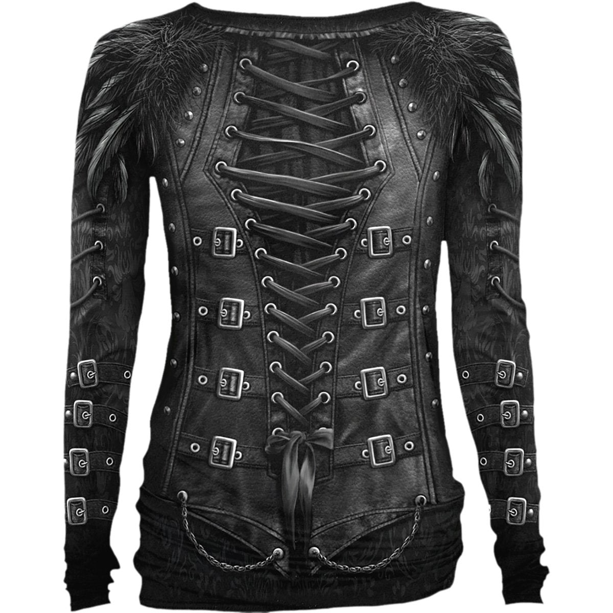 GOTHESS WRAP - All Over Baggy Top Black - Spiral USA