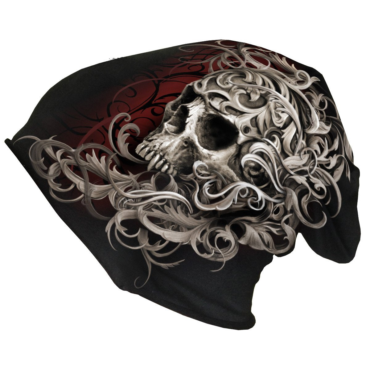 SKULL SHOULDER WRAP - Berretti in cotone leggero nero