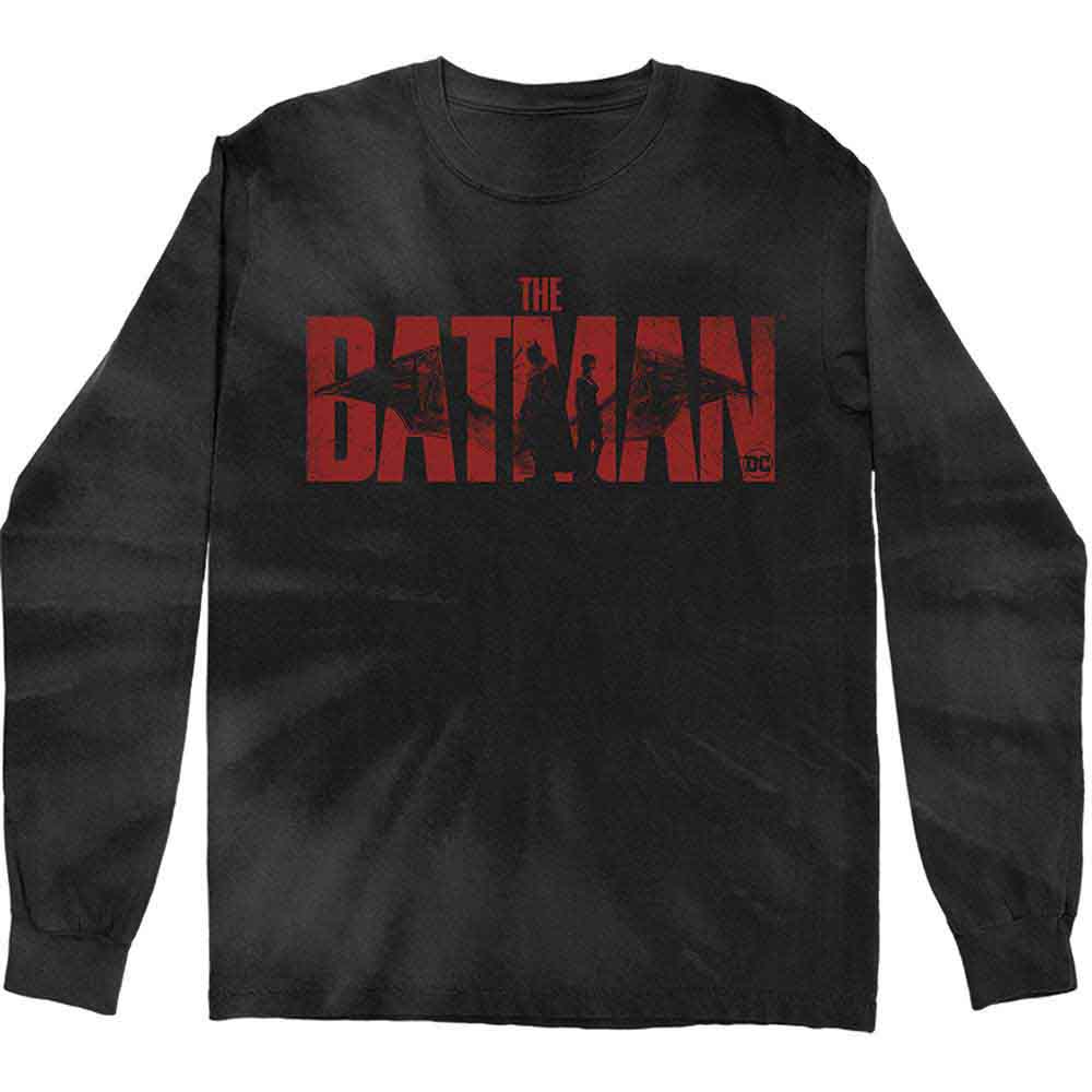 DC COMICS - THE BATMAN LOGO - Long Sleeve T-Shirt Black