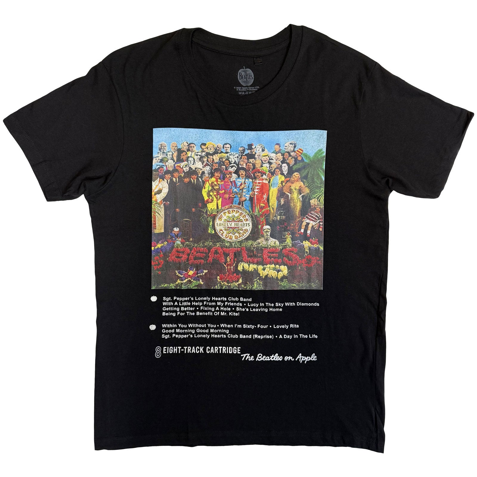 THE BEATLES - SGT PEPPER 8 TRACK - T-Shirt Black