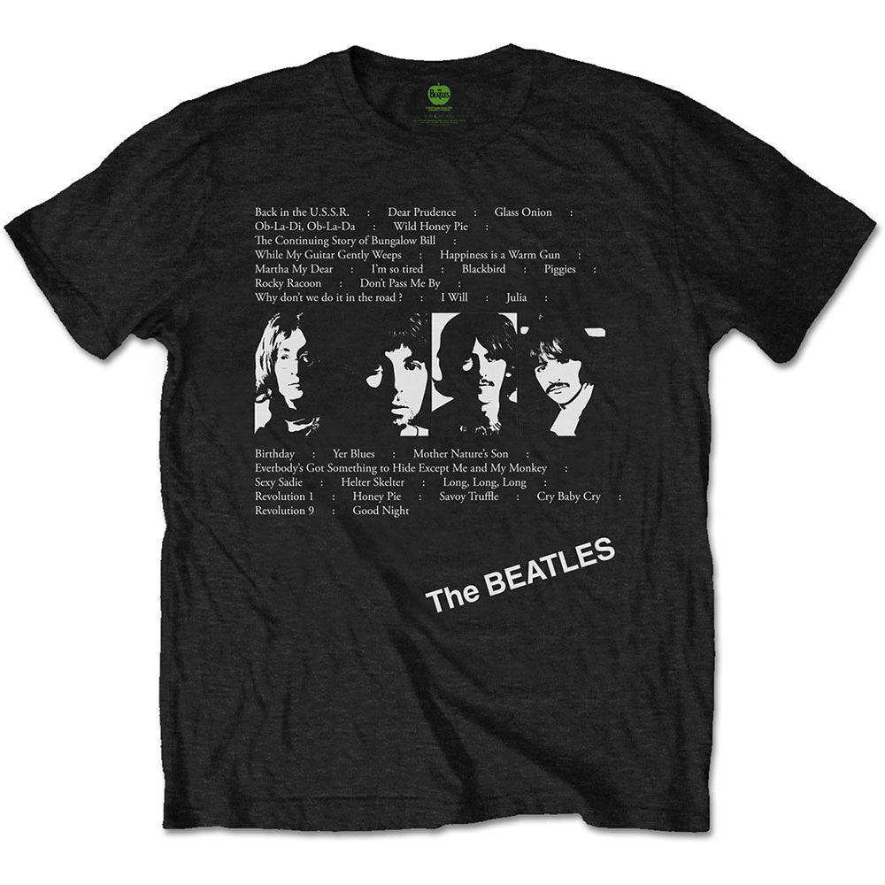 THE BEATLES - WHITE ALBUM TRACKS - T-Shirt Black
